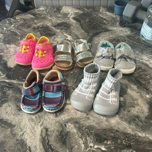 Pink and Silver Baby Walker Shoes